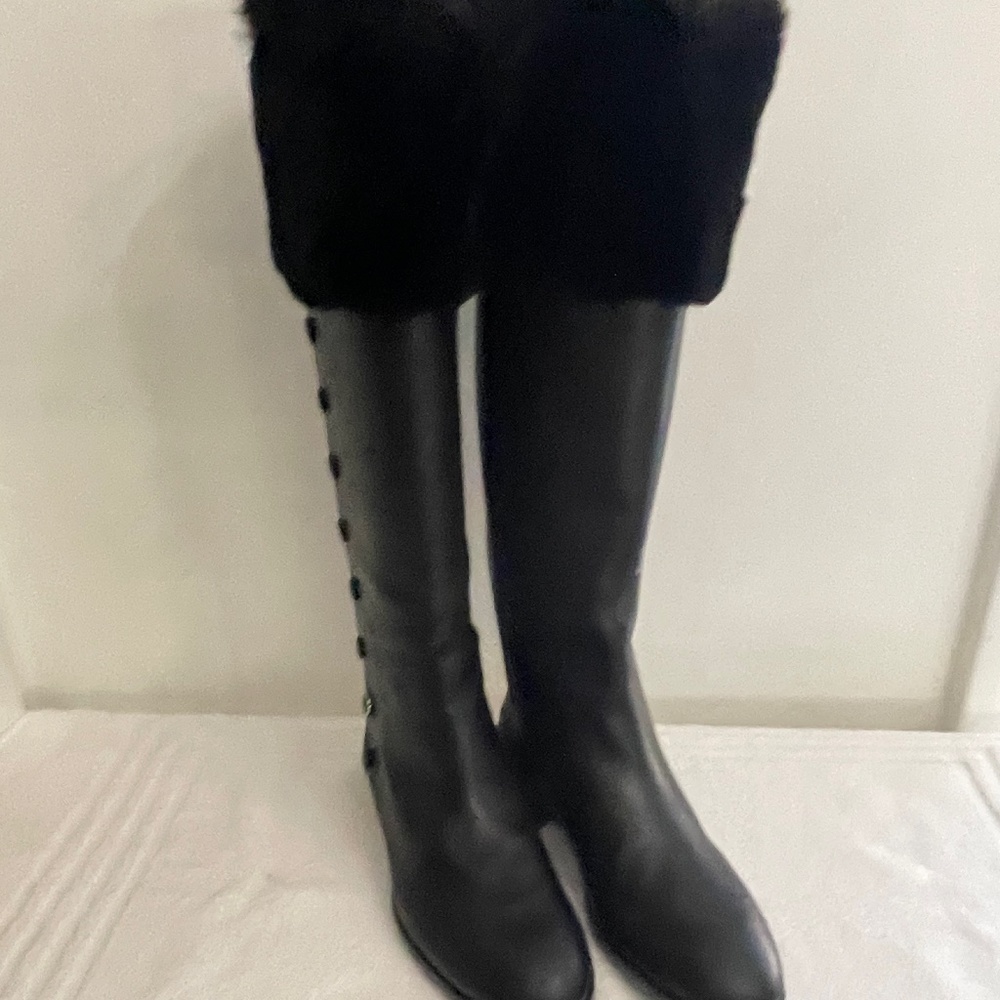 New Christian Dior Fur trimmed boots